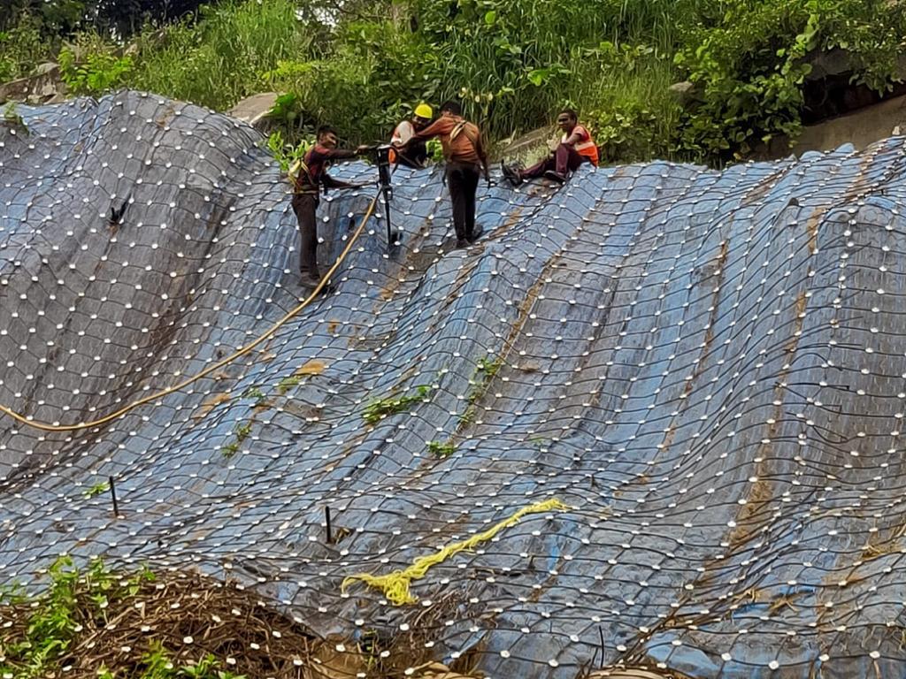 Erosion Control Work using geosynthetic solutions in India